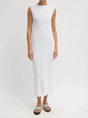 NEW Tibi Viscose Plisse Sleeveless Bias Dress